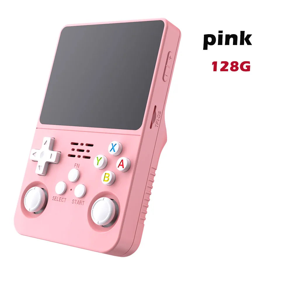 Consola de juegos portátil R36s de código abierto con Linux, pantalla IPS de 3,5 pulgadas, reproductor de vídeo portátil de 128 GB, regalo de Navidad