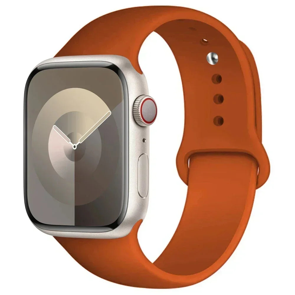 Correa de silicona para Apple Watch de 44 mm, 45 mm, 40 mm, 41 mm, 42 mm, 38 mm y 45 mm, pulsera deportiva para iWatch Series 8, 7, 6, 5, 4, 3, SE, 9, Ultra 2 y 49 mm. 
