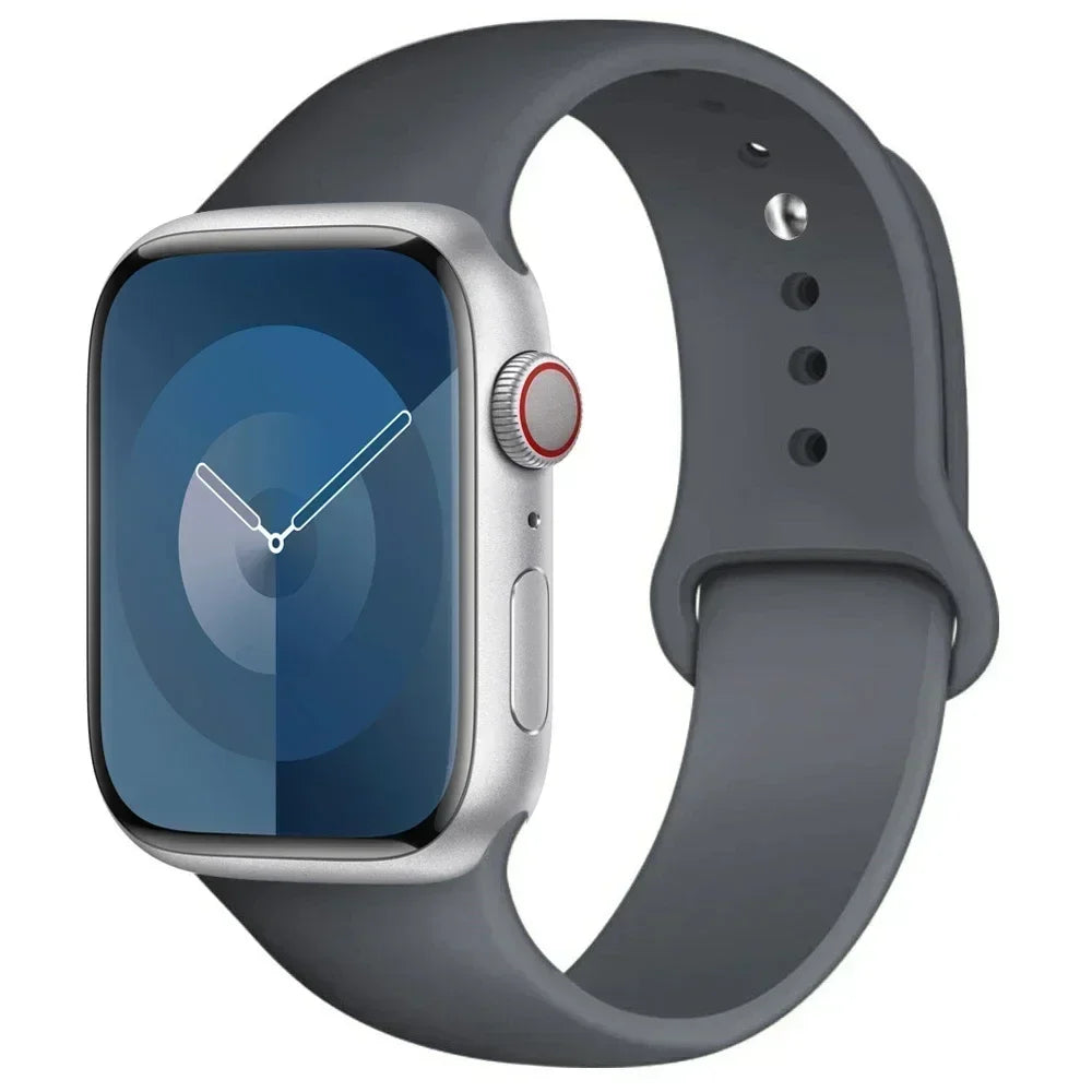 Correa de silicona para Apple Watch de 44 mm, 45 mm, 40 mm, 41 mm, 42 mm, 38 mm y 45 mm, pulsera deportiva para iWatch Series 8, 7, 6, 5, 4, 3, SE, 9, Ultra 2 y 49 mm. 