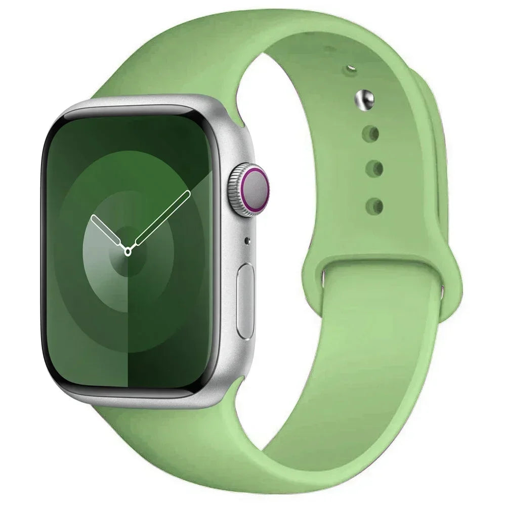 Correa de silicona para Apple Watch de 44 mm, 45 mm, 40 mm, 41 mm, 42 mm, 38 mm y 45 mm, pulsera deportiva para iWatch Series 8, 7, 6, 5, 4, 3, SE, 9, Ultra 2 y 49 mm. 