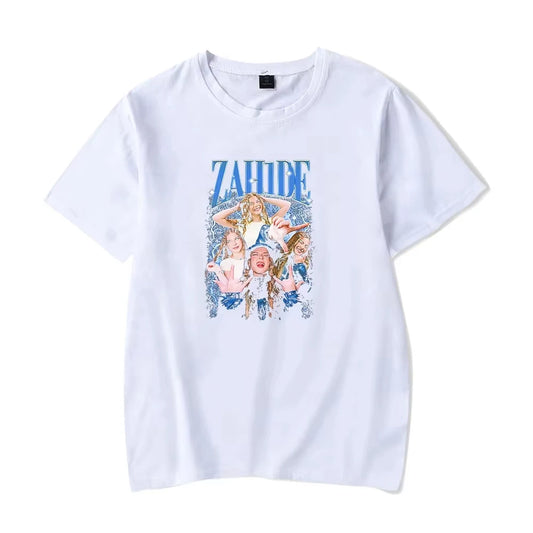 Camisetas de manga corta Zahide 100 % algodón para mujer, camisetas de merchandising para hombre y mujer, camisetas de moda con cuello redondo, camisetas unisex Y2k SummerTops 
