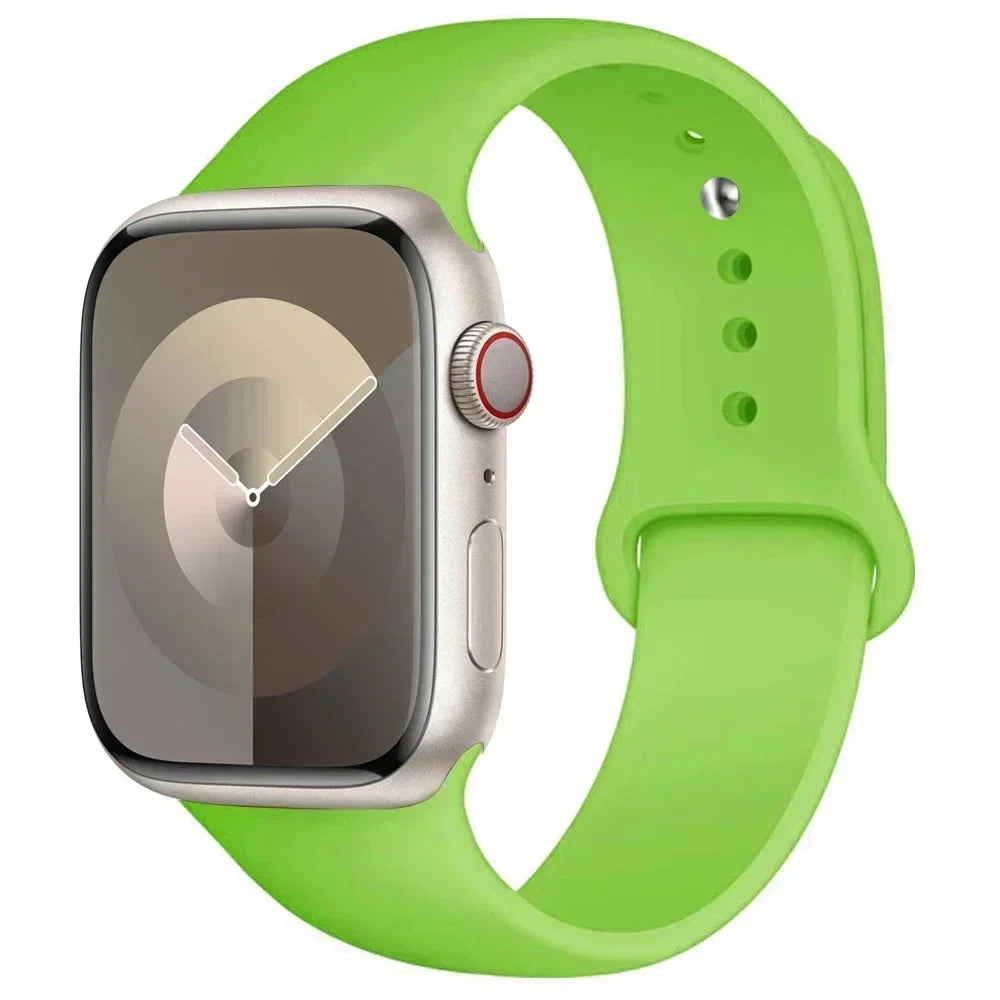 Correa de silicona para Apple Watch de 44 mm, 45 mm, 40 mm, 41 mm, 42 mm, 38 mm y 45 mm, pulsera deportiva para iWatch Series 8, 7, 6, 5, 4, 3, SE, 9, Ultra 2 y 49 mm. 