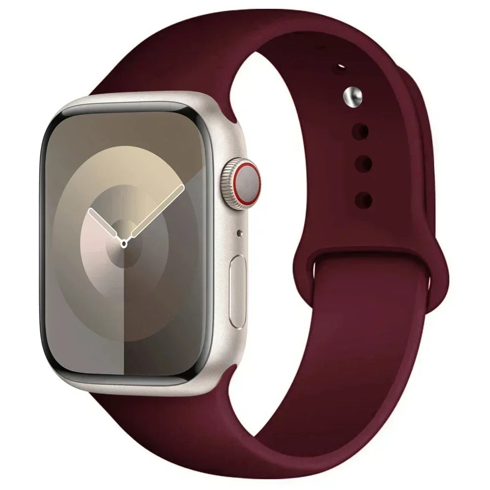 Correa de silicona para Apple Watch de 44 mm, 45 mm, 40 mm, 41 mm, 42 mm, 38 mm y 45 mm, pulsera deportiva para iWatch Series 8, 7, 6, 5, 4, 3, SE, 9, Ultra 2 y 49 mm. 
