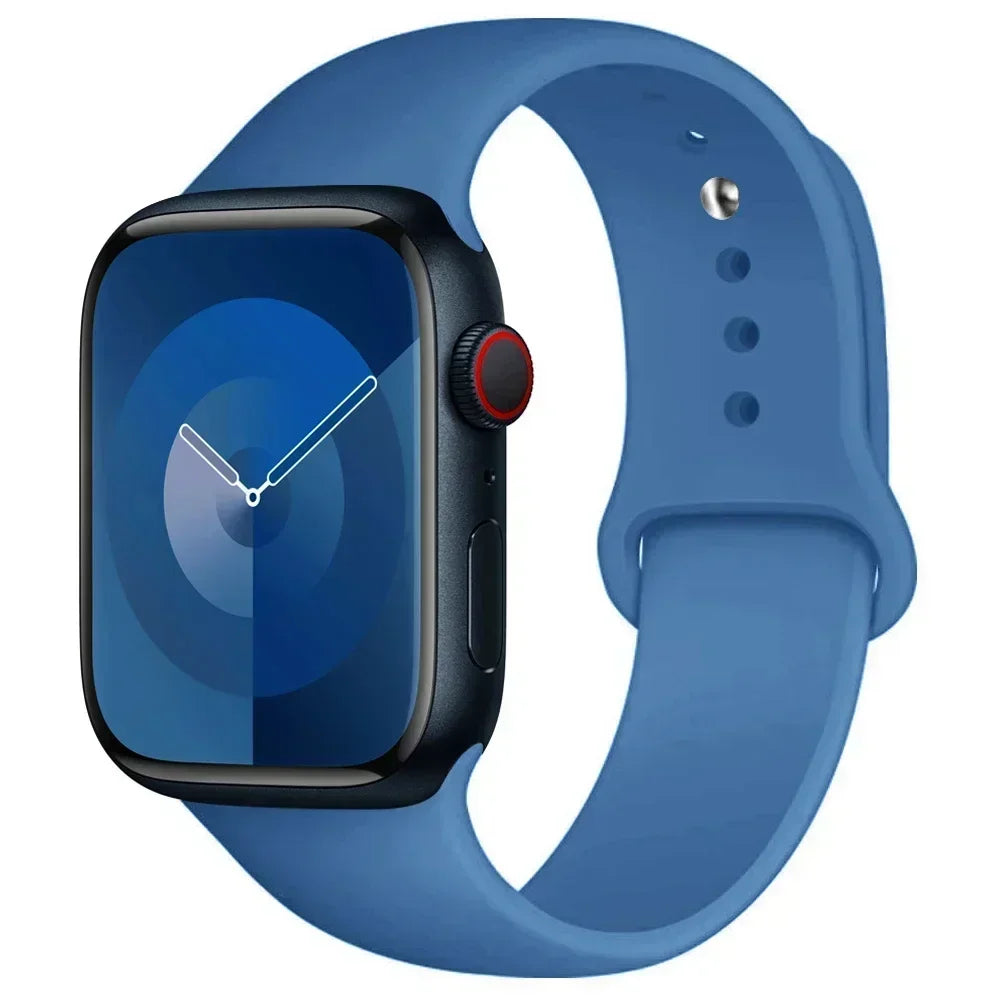 Correa de silicona para Apple Watch de 44 mm, 45 mm, 40 mm, 41 mm, 42 mm, 38 mm y 45 mm, pulsera deportiva para iWatch Series 8, 7, 6, 5, 4, 3, SE, 9, Ultra 2 y 49 mm. 
