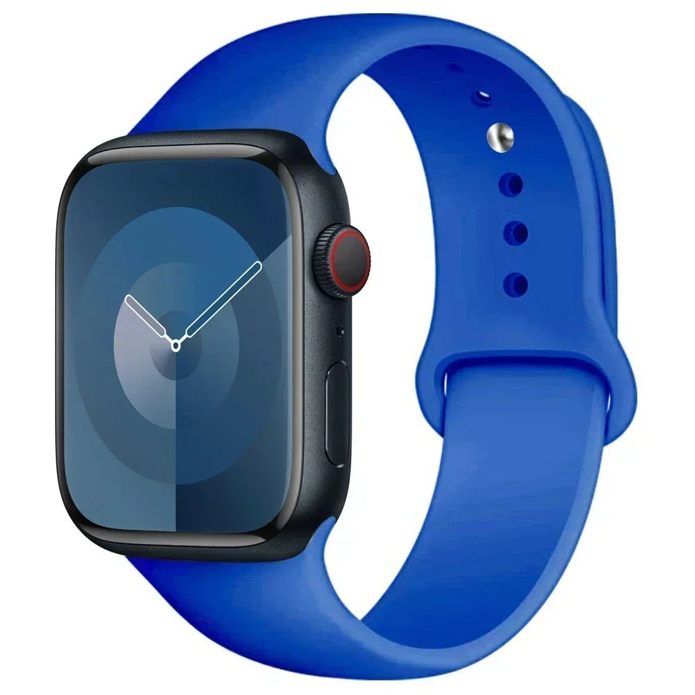 Correa de silicona para Apple Watch de 44 mm, 45 mm, 40 mm, 41 mm, 42 mm, 38 mm y 45 mm, pulsera deportiva para iWatch Series 8, 7, 6, 5, 4, 3, SE, 9, Ultra 2 y 49 mm. 