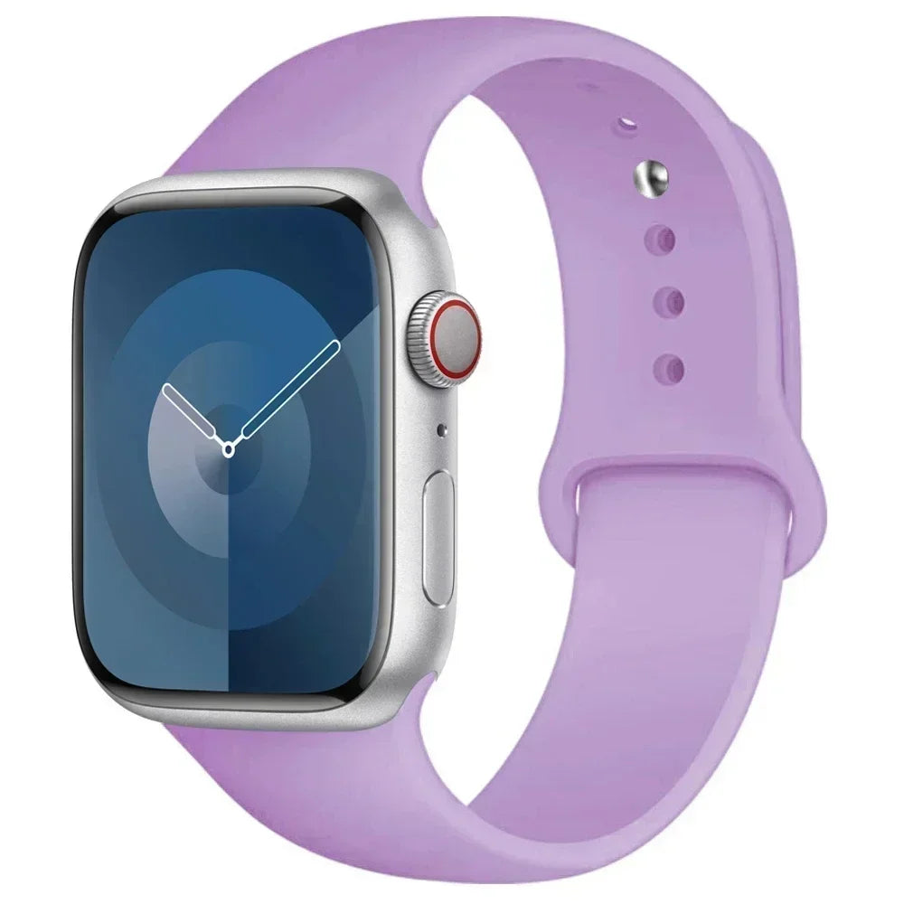 Correa de silicona para Apple Watch de 44 mm, 45 mm, 40 mm, 41 mm, 42 mm, 38 mm y 45 mm, pulsera deportiva para iWatch Series 8, 7, 6, 5, 4, 3, SE, 9, Ultra 2 y 49 mm. 