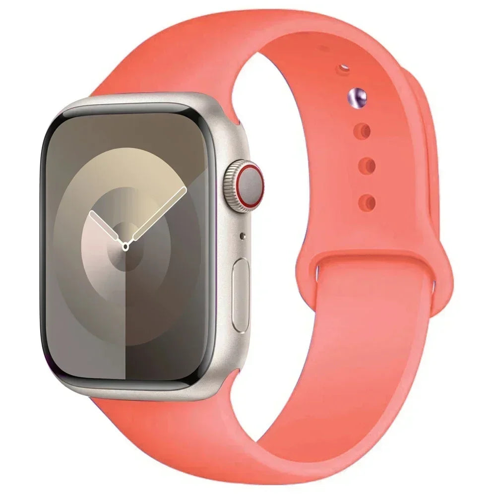 Correa de silicona para Apple Watch de 44 mm, 45 mm, 40 mm, 41 mm, 42 mm, 38 mm y 45 mm, pulsera deportiva para iWatch Series 8, 7, 6, 5, 4, 3, SE, 9, Ultra 2 y 49 mm. 