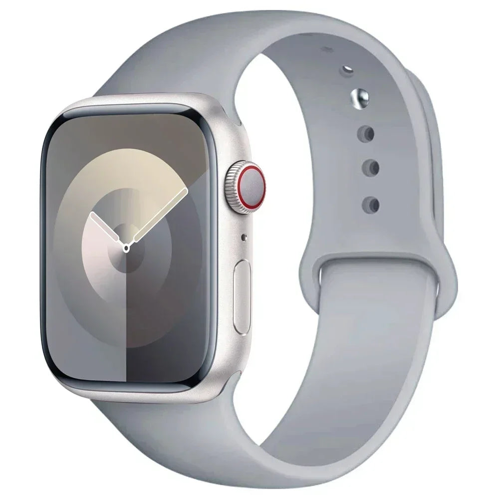 Correa de silicona para Apple Watch de 44 mm, 45 mm, 40 mm, 41 mm, 42 mm, 38 mm y 45 mm, pulsera deportiva para iWatch Series 8, 7, 6, 5, 4, 3, SE, 9, Ultra 2 y 49 mm. 