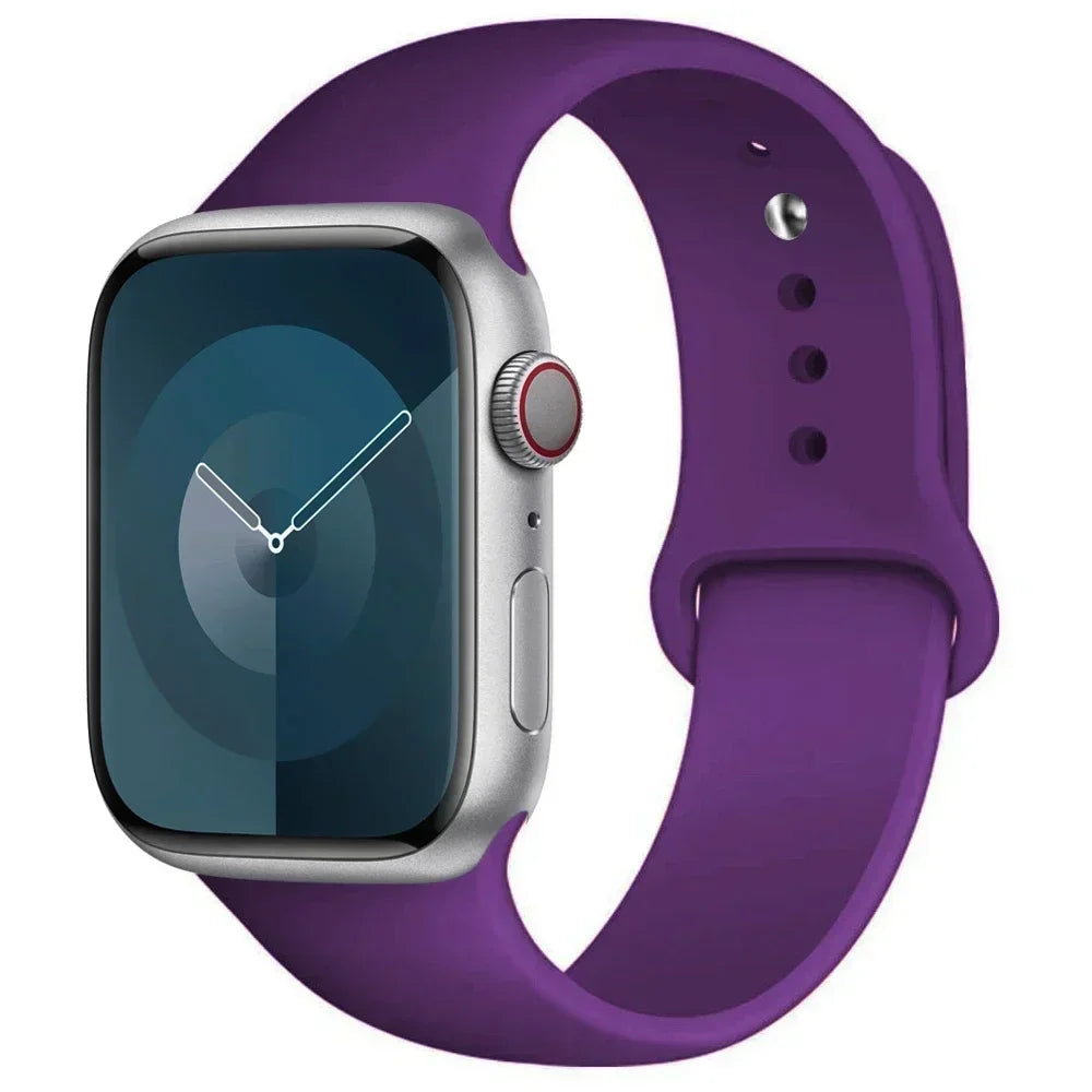 Correa de silicona para Apple Watch de 44 mm, 45 mm, 40 mm, 41 mm, 42 mm, 38 mm y 45 mm, pulsera deportiva para iWatch Series 8, 7, 6, 5, 4, 3, SE, 9, Ultra 2 y 49 mm. 