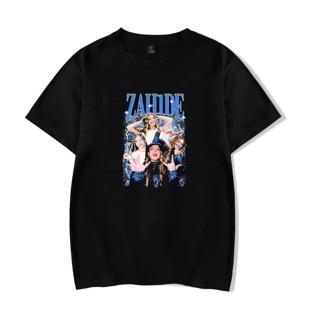 Camisetas de manga corta Zahide 100 % algodón para mujer, camisetas de merchandising para hombre y mujer, camisetas de moda con cuello redondo, camisetas unisex Y2k SummerTops 