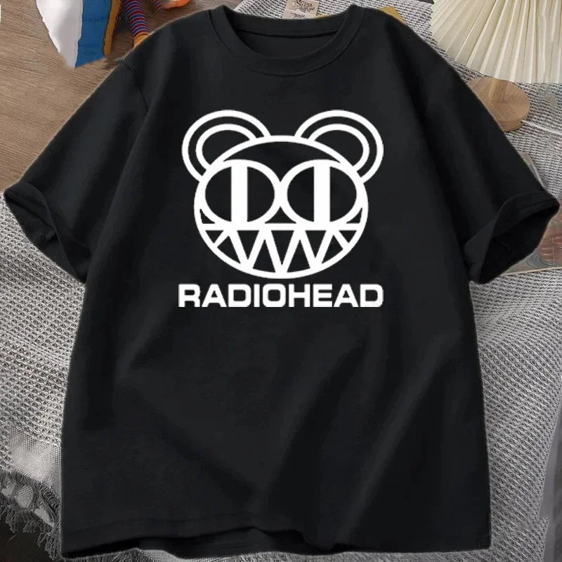 Camiseta vintage de Radiohead para hombre, camiseta de moda de algodón, camiseta de manga corta para niño, camiseta de banda de rock, ropa para hombre 