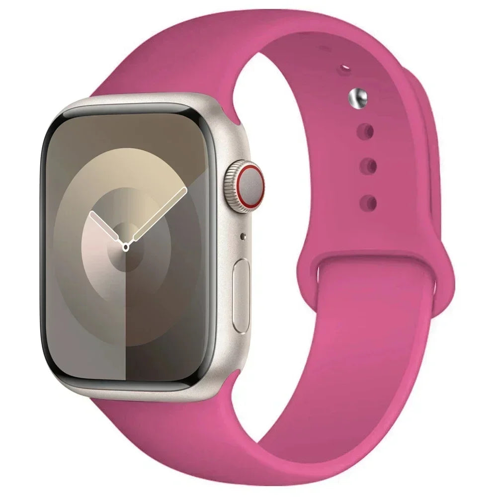 Correa de silicona para Apple Watch de 44 mm, 45 mm, 40 mm, 41 mm, 42 mm, 38 mm y 45 mm, pulsera deportiva para iWatch Series 8, 7, 6, 5, 4, 3, SE, 9, Ultra 2 y 49 mm. 
