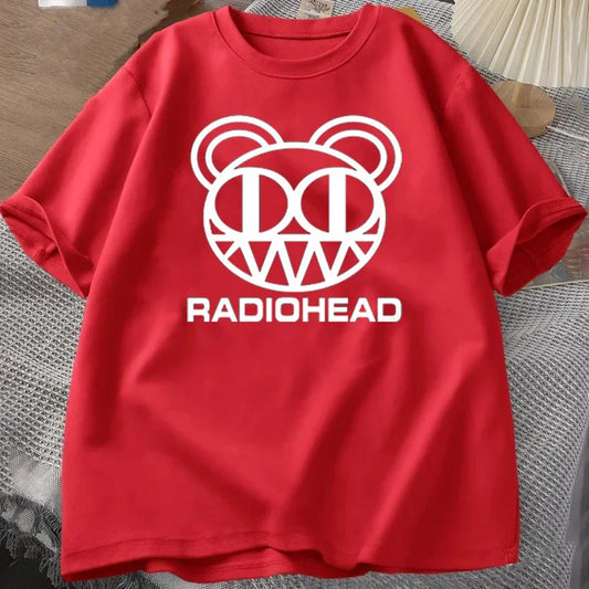 Camiseta vintage de Radiohead para hombre, camiseta de moda de algodón, camiseta de manga corta para niño, camiseta de banda de rock, ropa para hombre 