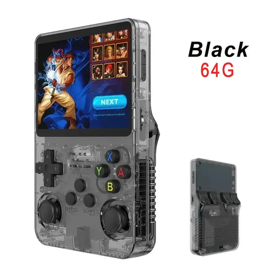 Consola de juegos portátil R36s de código abierto con Linux, pantalla IPS de 3,5 pulgadas, reproductor de vídeo portátil de 128 GB, regalo de Navidad
