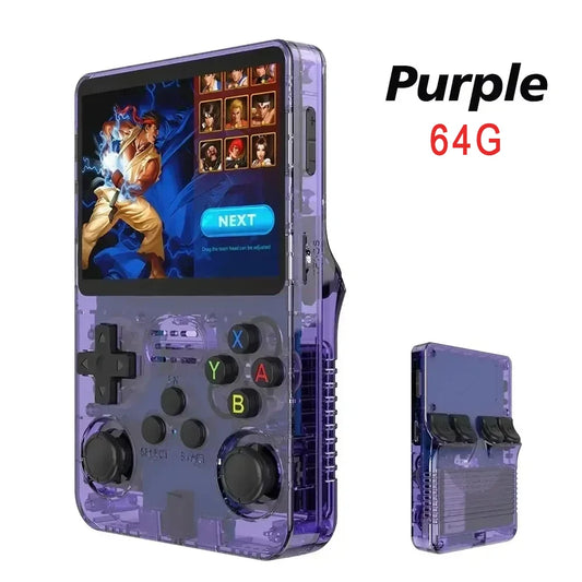 Consola de juegos portátil R36s de código abierto con Linux, pantalla IPS de 3,5 pulgadas, reproductor de vídeo portátil de 128 GB, regalo de Navidad