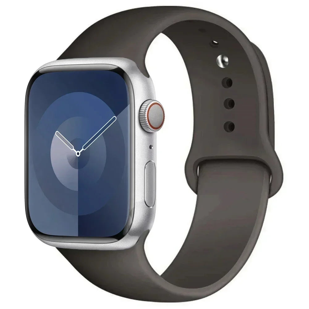 Correa de silicona para Apple Watch de 44 mm, 45 mm, 40 mm, 41 mm, 42 mm, 38 mm y 45 mm, pulsera deportiva para iWatch Series 8, 7, 6, 5, 4, 3, SE, 9, Ultra 2 y 49 mm. 