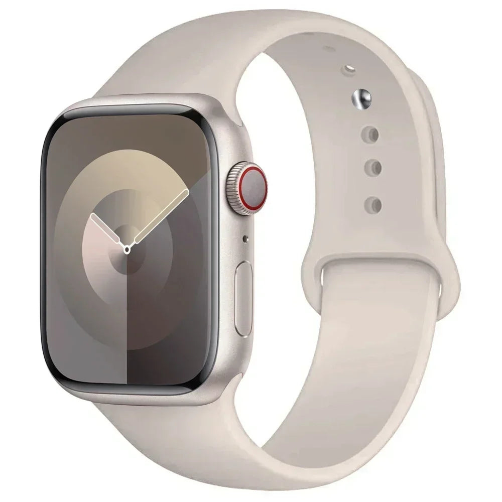 Correa de silicona para Apple Watch de 44 mm, 45 mm, 40 mm, 41 mm, 42 mm, 38 mm y 45 mm, pulsera deportiva para iWatch Series 8, 7, 6, 5, 4, 3, SE, 9, Ultra 2 y 49 mm. 