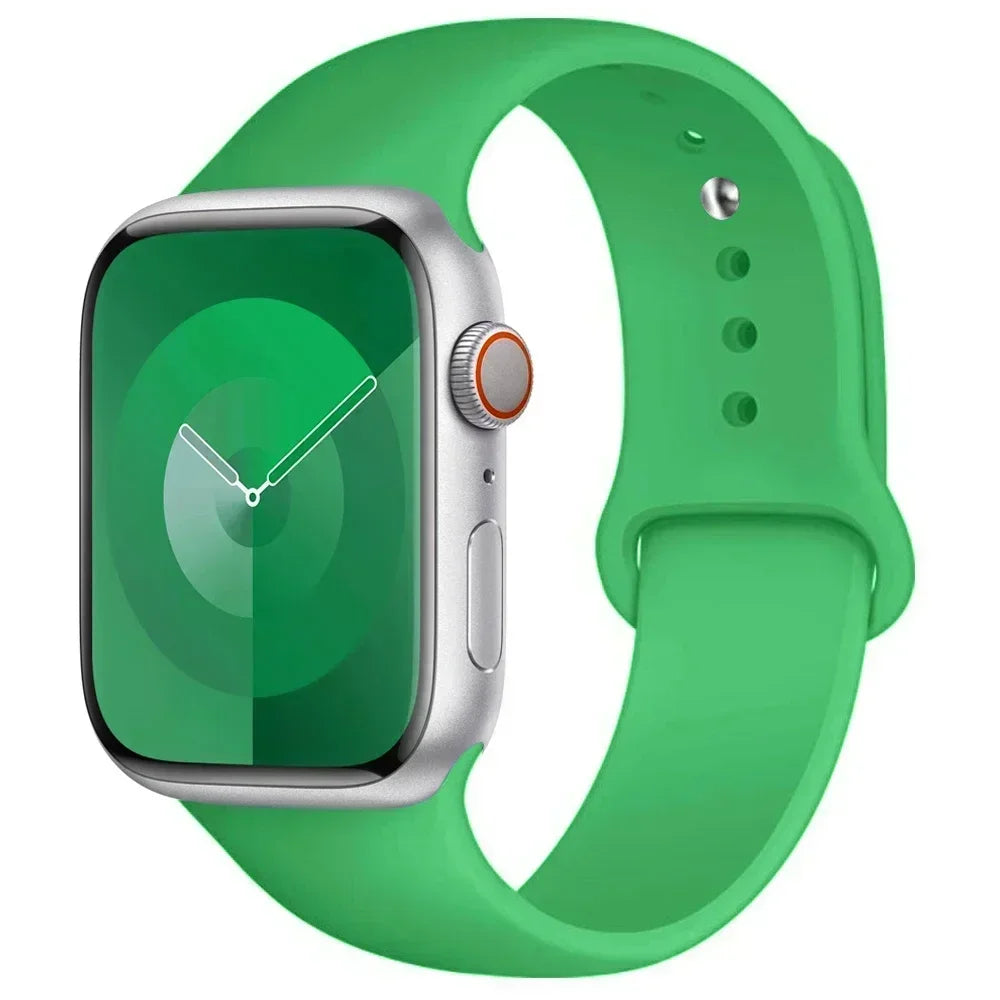 Correa de silicona para Apple Watch de 44 mm, 45 mm, 40 mm, 41 mm, 42 mm, 38 mm y 45 mm, pulsera deportiva para iWatch Series 8, 7, 6, 5, 4, 3, SE, 9, Ultra 2 y 49 mm. 