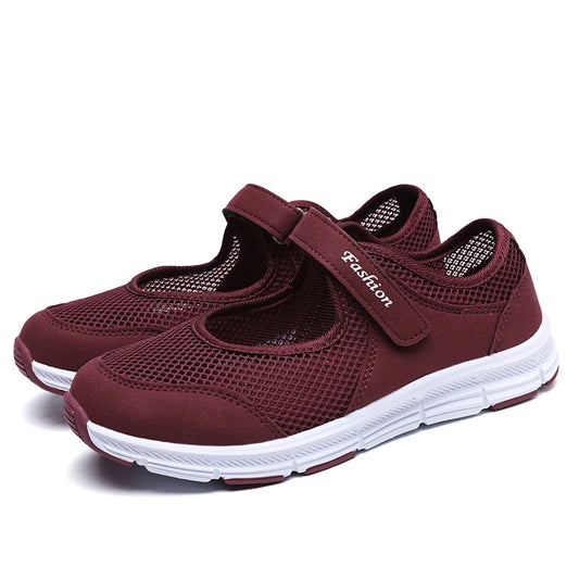 Zapatos de mujer, zapatos vulcanizados transpirables, zapatillas blancas, zapatillas de mujer, zapatos casuales de malla transpirable a la moda para caminar, zapatos de trabajo para mujer. 