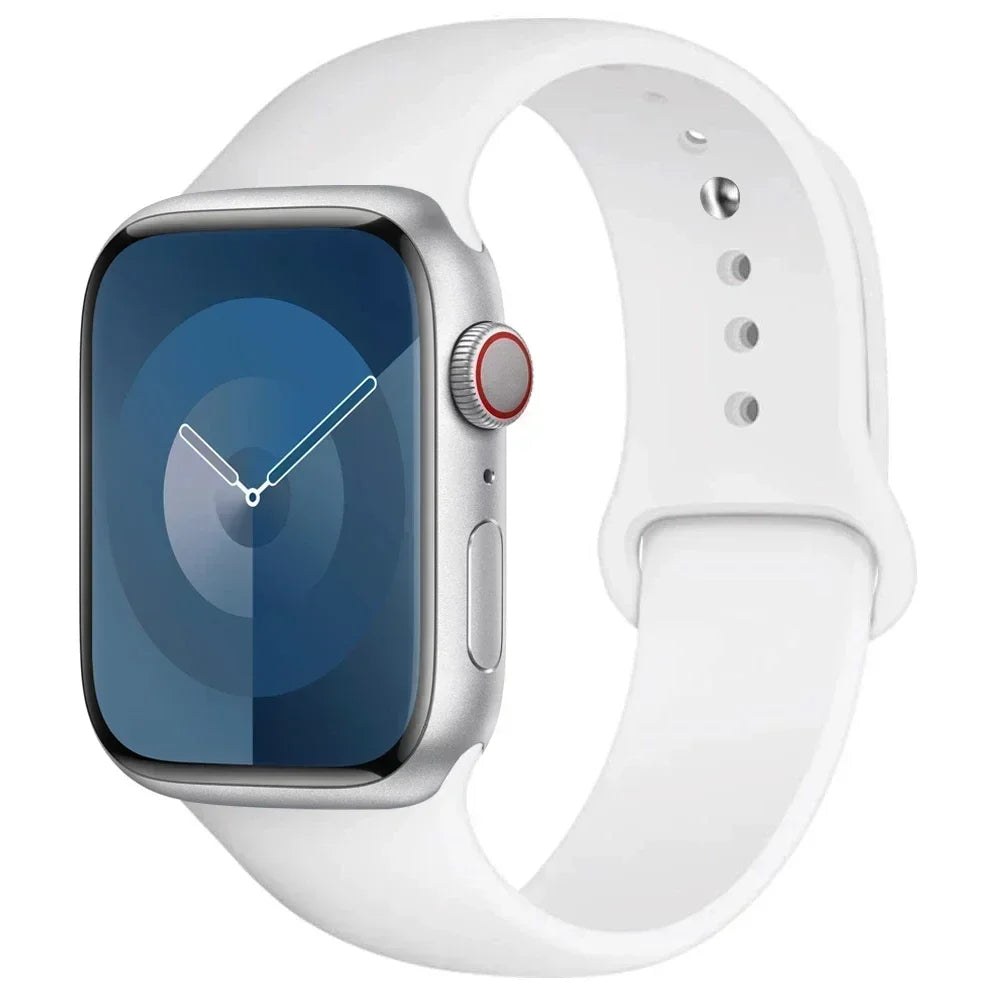 Correa de silicona para Apple Watch de 44 mm, 45 mm, 40 mm, 41 mm, 42 mm, 38 mm y 45 mm, pulsera deportiva para iWatch Series 8, 7, 6, 5, 4, 3, SE, 9, Ultra 2 y 49 mm. 