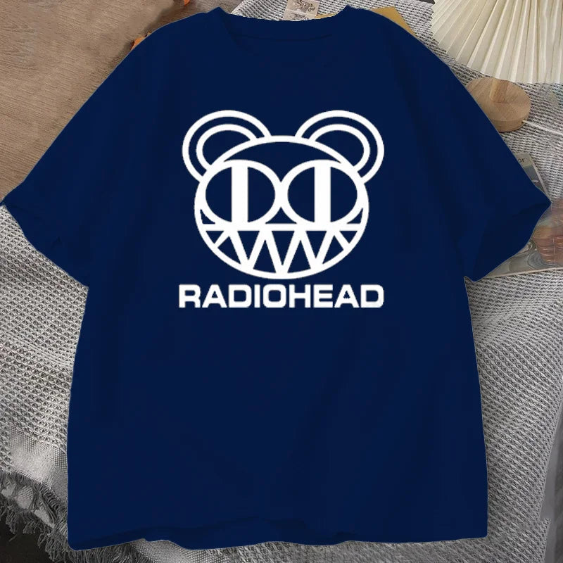 Camiseta vintage de Radiohead para hombre, camiseta de moda de algodón, camiseta de manga corta para niño, camiseta de banda de rock, ropa para hombre 