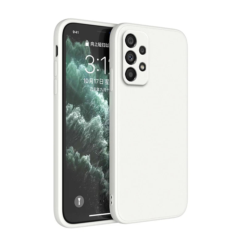 Funda de silicona original para Samsung A32, A42, A52, A52S, A72, A13, A23, A33, A53, A73, A14, A24, A34, A54 5G, funda protectora para cámara 