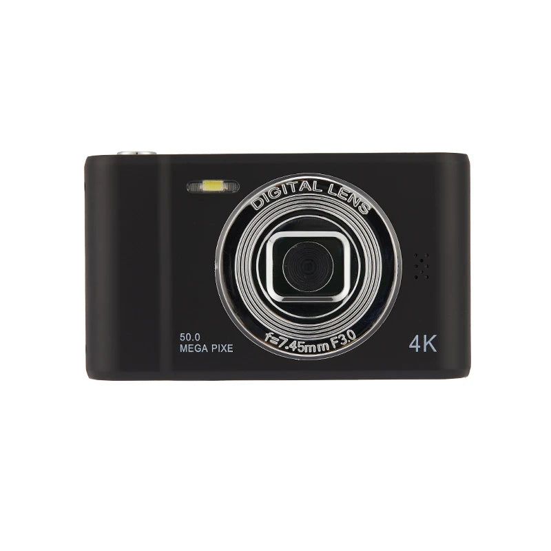 Cámara digital 4K para viajes, selfies, zoom de 50 megapíxeles, fotografía HD, pantalla de 2,4 pulgadas, nivel básico, para niños, campus, minicámara retro 