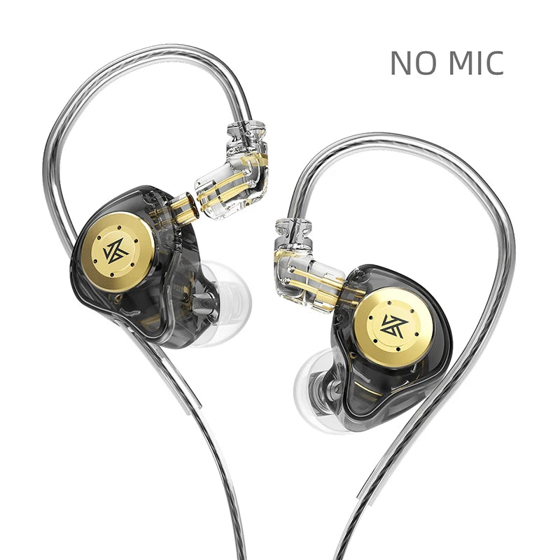 Auriculares KZ EDX Pro con monitorización dinámica intraaural, auriculares HiFi con cable, graves estéreo, para juegos, música, tapones para los oídos y cancelación de ruido. 