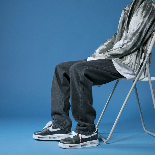 Pantalones vaqueros grandes para hombre, pantalones vaqueros para adolescentes, pantalones holgados, moda masculina, ropa de calle Trendyol coreana para hombre. 