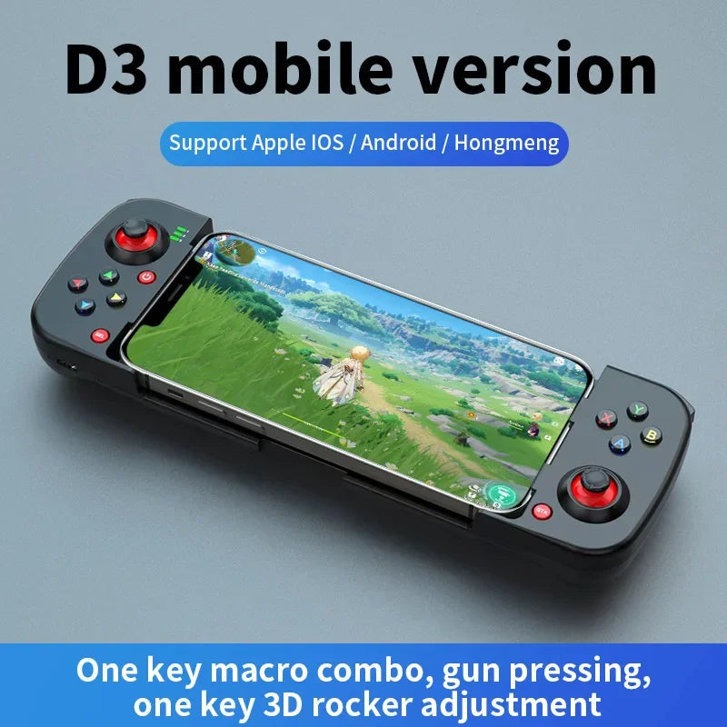 Mando inalámbrico Bluetooth 5.0 extensible para móvil, Android, iOS, PS4, Switch y PC. 