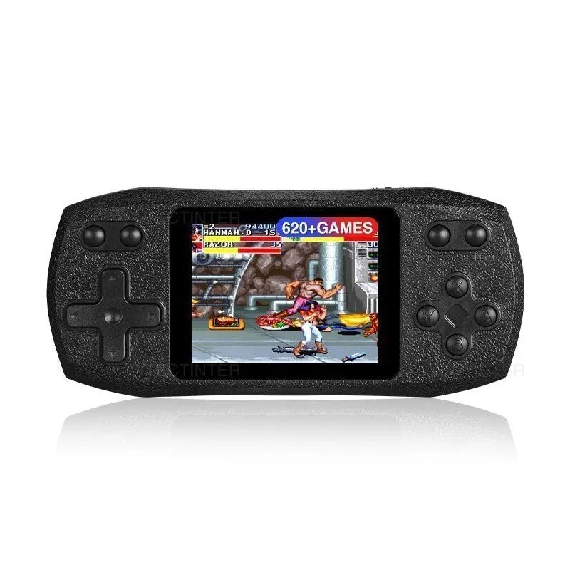 Consola de videojuegos retro con 620 juegos clásicos integrados, reproductor de juegos portátil, consola recargable, salida AV 