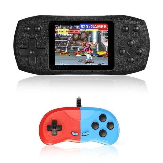Consola de videojuegos retro con 620 juegos clásicos integrados, reproductor de juegos portátil, consola recargable, salida AV 