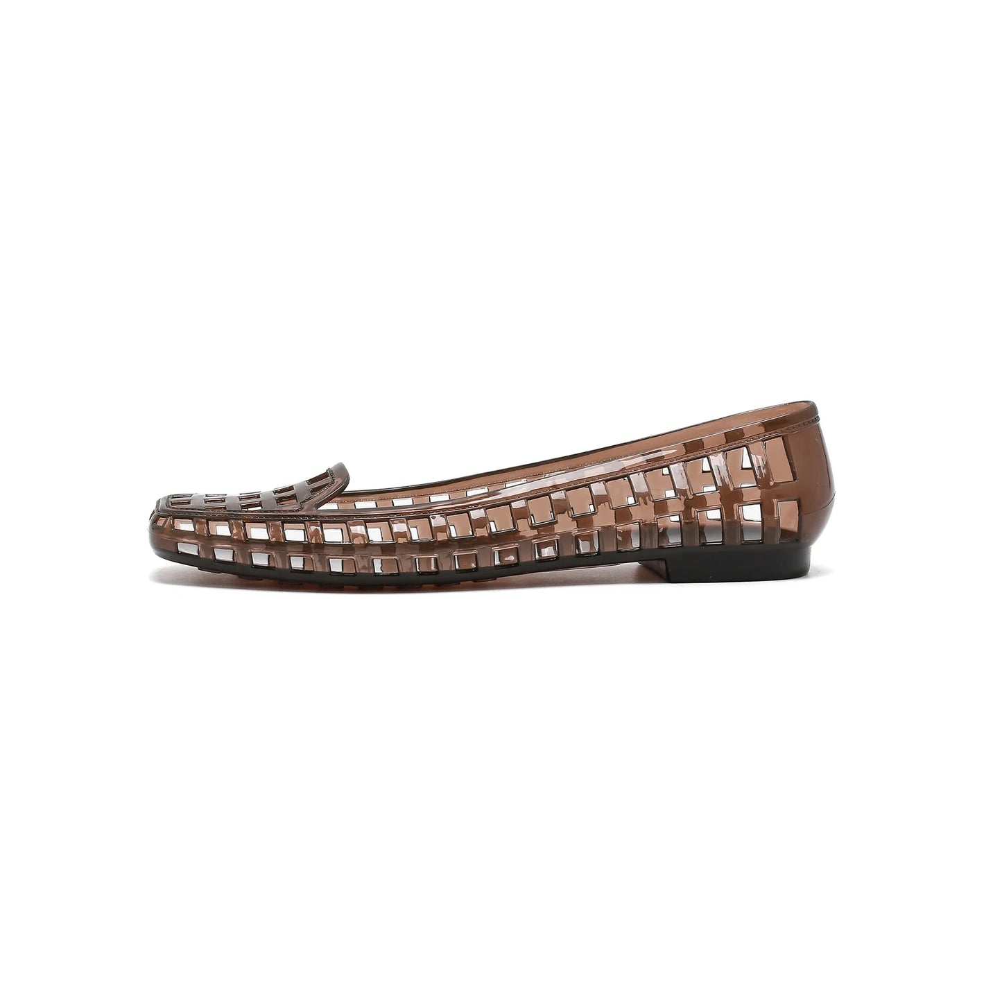 Sandalias de gelatina para mujer 2025, sandalias de boca baja, sandalias de PVC con punta cuadrada para exteriores, sandalias para personas perezosas que las pisan. 