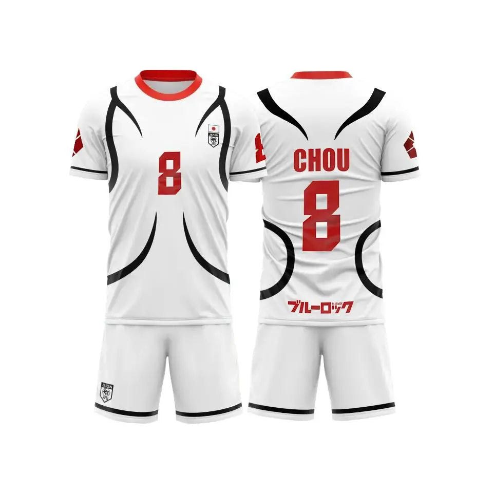 Conjunto de camiseta de manga corta de verano para hombre y mujer, traje de cosplay de Anime de dibujos animados blancos sub-20 de Japón, conjunto deportivo de moda para mujer 