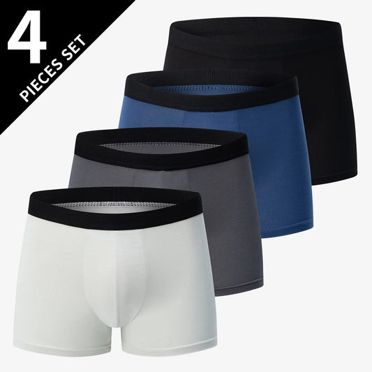 Ropa interior de 4 piezas con estampados a la moda para hombre, pantalones cortos de playa cómodos y transpirables para adolescentes, tallas grandes 5xl6xl. 