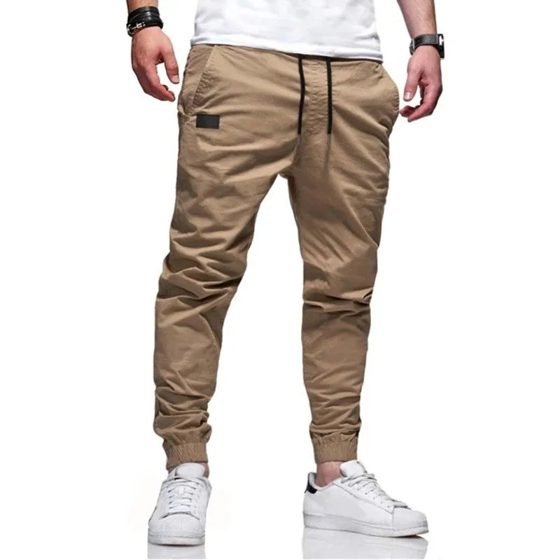 Pantalones deportivos casuales para hombre, pantalones deportivos tipo harén, cargo, con múltiples bolsillos, novedad de 2025 