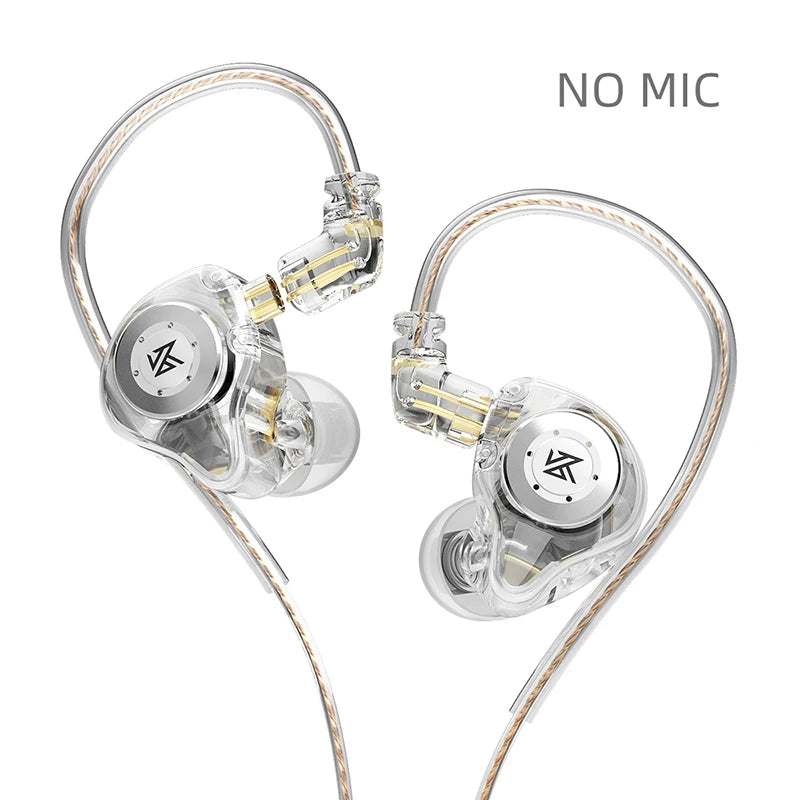 Auriculares KZ EDX Pro con monitorización dinámica intraaural, auriculares HiFi con cable, graves estéreo, para juegos, música, tapones para los oídos y cancelación de ruido. 