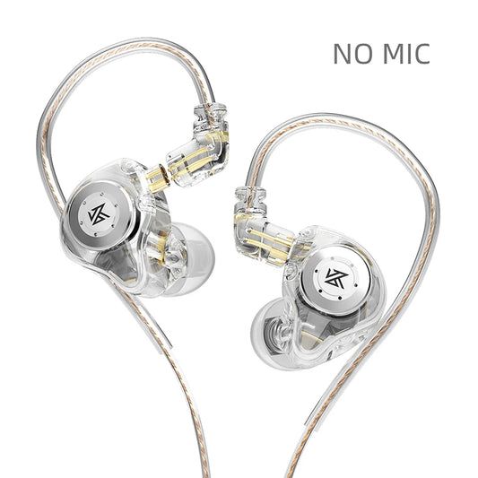 Auriculares KZ EDX Pro con monitorización dinámica intraaural, auriculares HiFi con cable, graves estéreo, para juegos, música, tapones para los oídos y cancelación de ruido. 