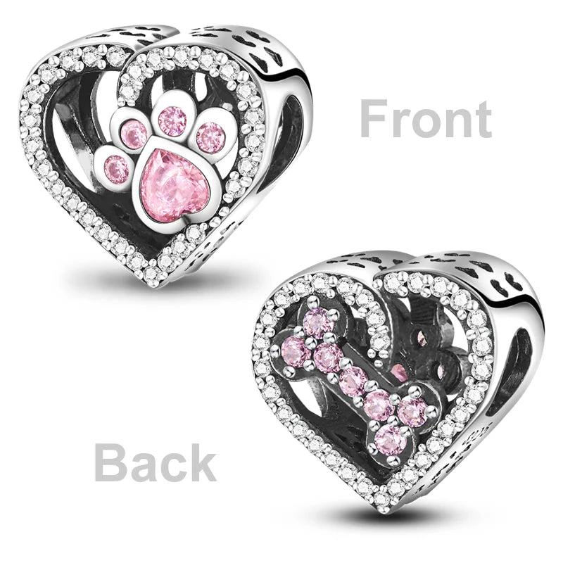 2025 Hot Sale Charms Bead 925 Sterling Silver Pink Butterfly Luminous Firefly Dangle Fit Bangle Bracelet Necklace DIY Jewelry