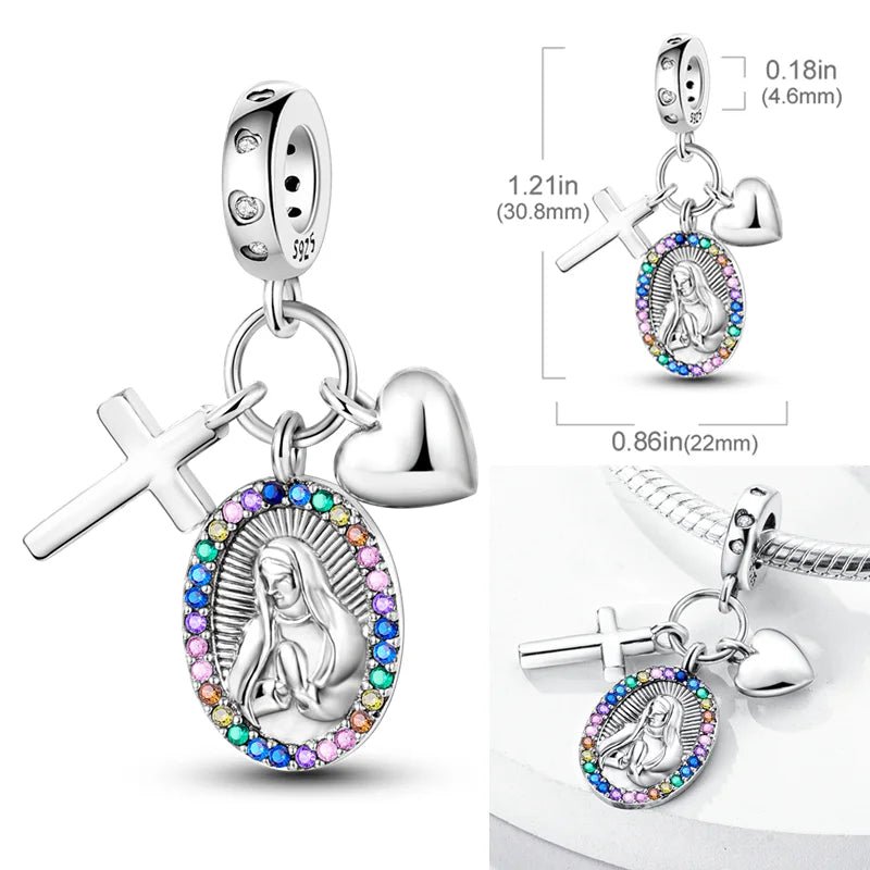2025 Hot Sale Charms Bead 925 Sterling Silver Pink Butterfly Luminous Firefly Dangle Fit Bangle Bracelet Necklace DIY Jewelry