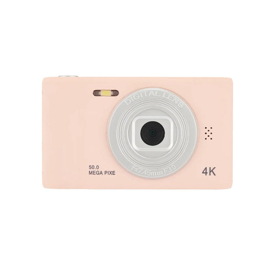 Cámara digital 4K para viajes, selfies, zoom de 50 megapíxeles, fotografía HD, pantalla de 2,4 pulgadas, nivel básico, para niños, campus, minicámara retro 