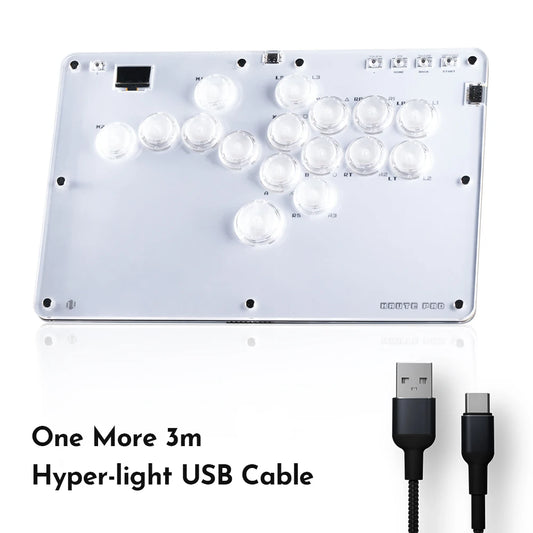 Controlador arcade Hitbox con joystick Haute42, sin palanca, para PC, PS4, PS5 y Steam. 