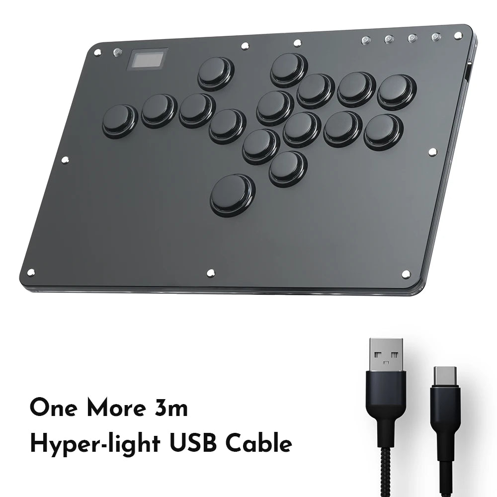 Controlador arcade Hitbox con joystick Haute42, sin palanca, para PC, PS4, PS5 y Steam. 