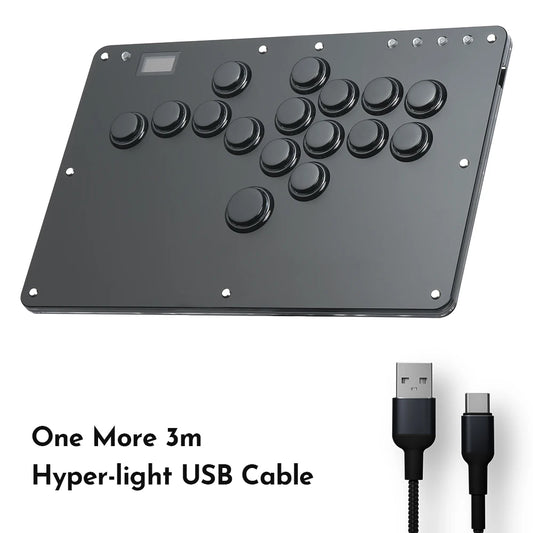 Controlador arcade Hitbox con joystick Haute42, sin palanca, para PC, PS4, PS5 y Steam. 