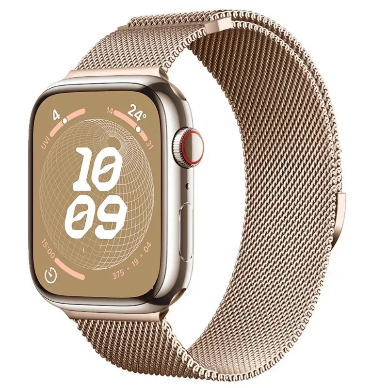 Correa Milanesa Para Apple Watch Band Ultra 2 49mm 44mm 40mm 45mm 41mm 38mm 44mm Pulsera Para iWatch Series 9 3 6 5 SE 7 8 Correa 