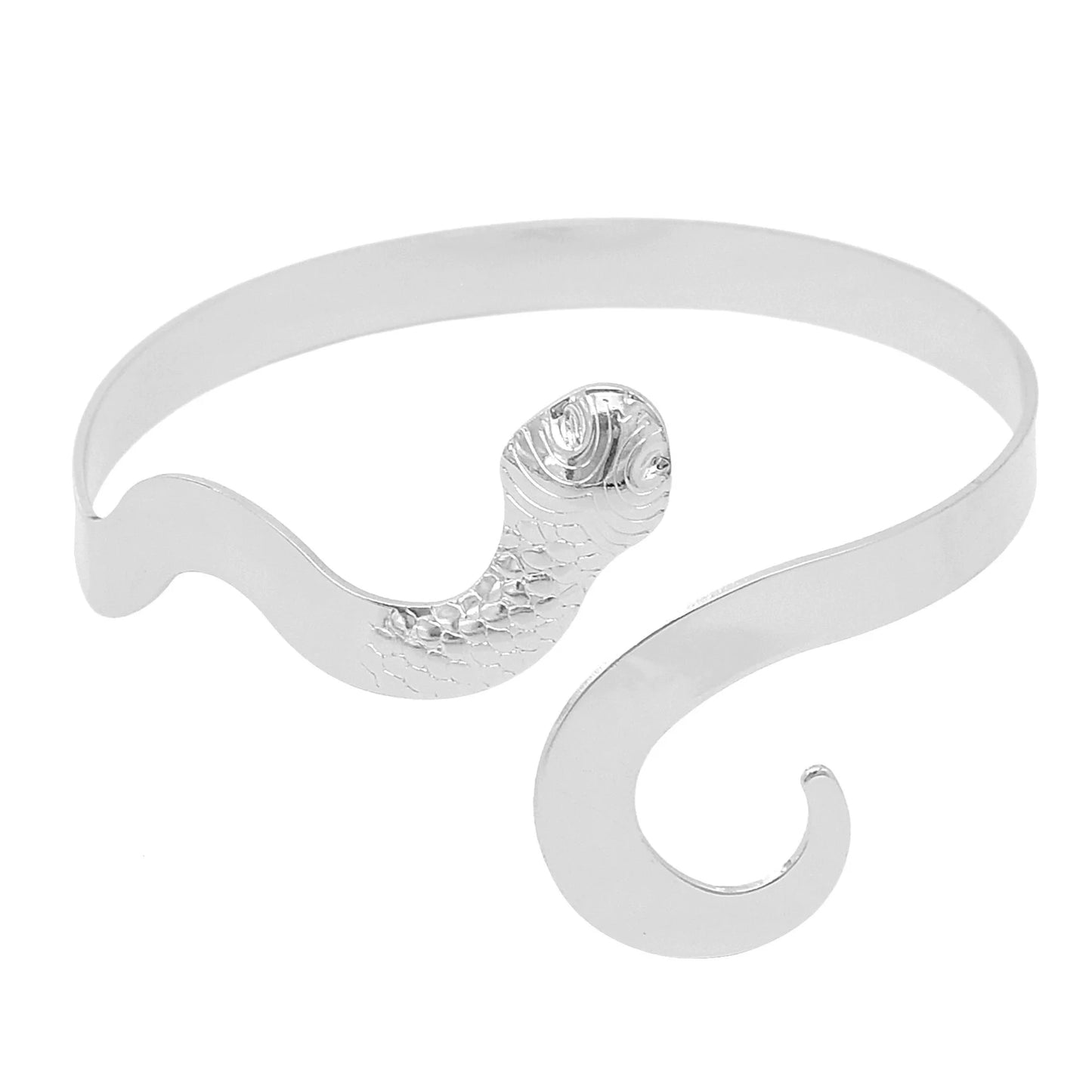 Gold Color Simple Line Butterfly Flower Open Bangles For Women Swirl Charm Armlet Greek Goddess Upper Arm Cuff Bracelet Jewelry