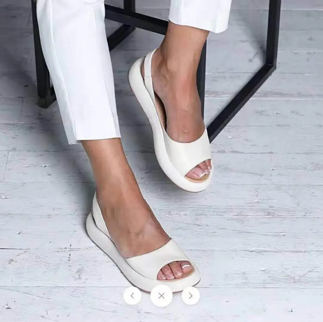Sandalias de verano 2022 para mujer, zapatos de piel de PVC, de moda, con punta abierta y plataforma, sandalias sexis para mujer. 