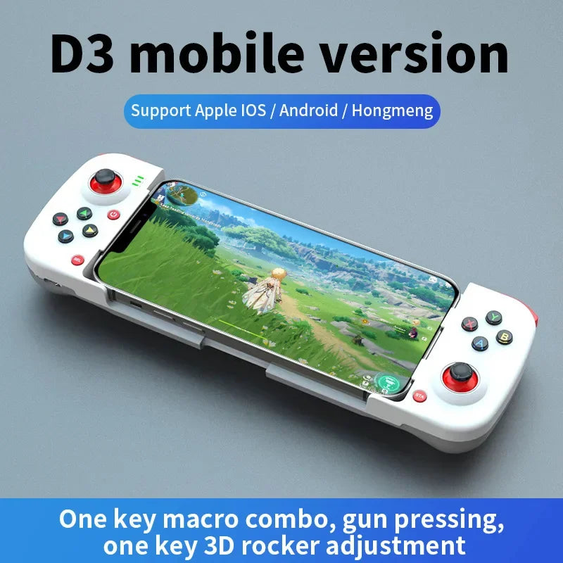 Mando inalámbrico Bluetooth 5.0 extensible para móvil, Android, iOS, PS4, Switch y PC. 