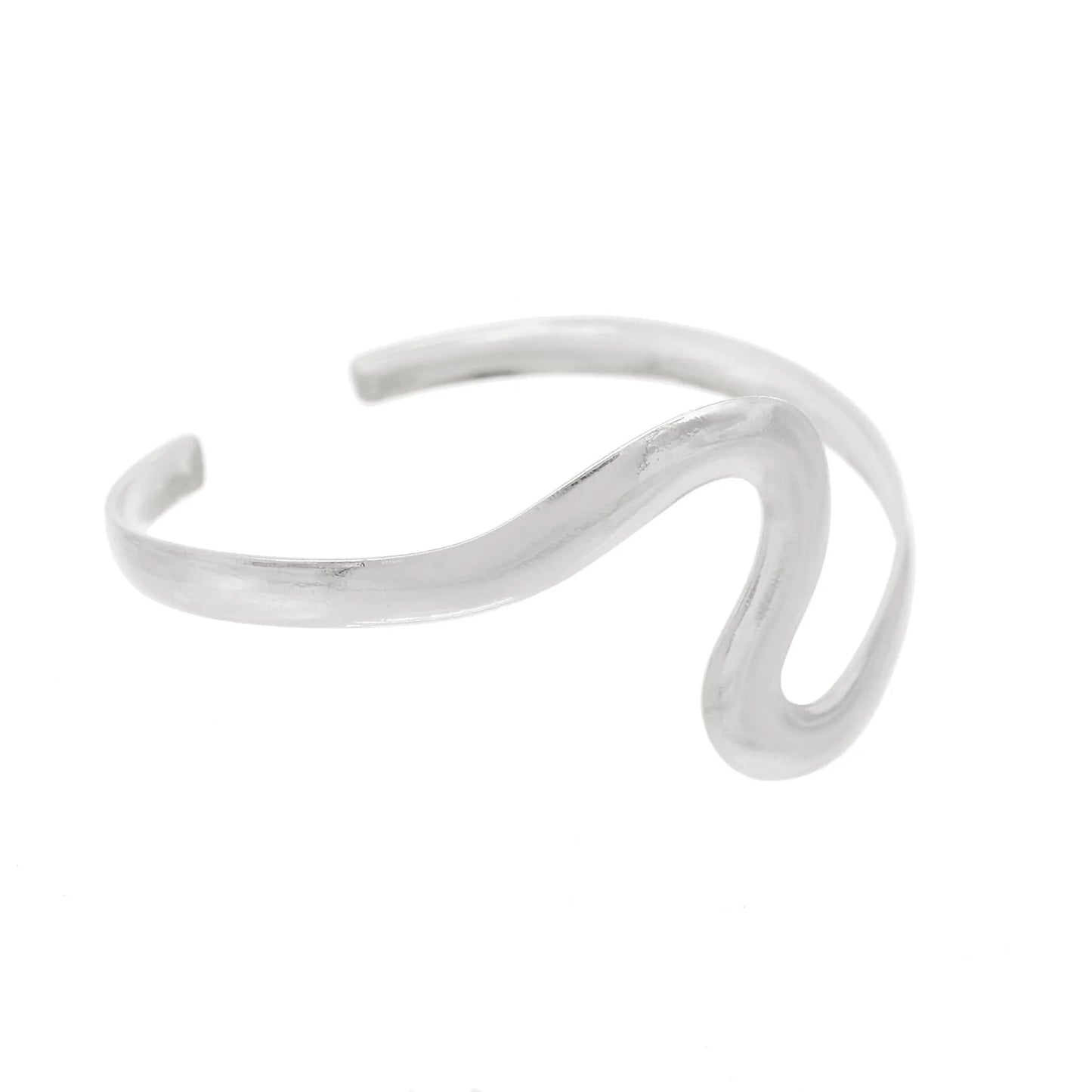 Gold Color Simple Line Butterfly Flower Open Bangles For Women Swirl Charm Armlet Greek Goddess Upper Arm Cuff Bracelet Jewelry