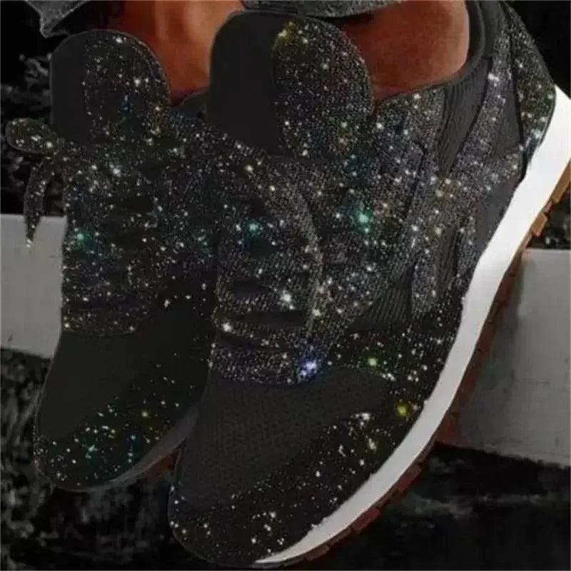 Zapatillas planas vulcanizadas informales para mujer, zapatos de plataforma con cordones de malla, de talla grande, a la moda, para exteriores, 2024 